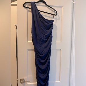 Navy blue bodycon maxi dress
